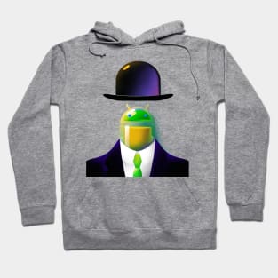 The android in the Bowler Hat Hoodie